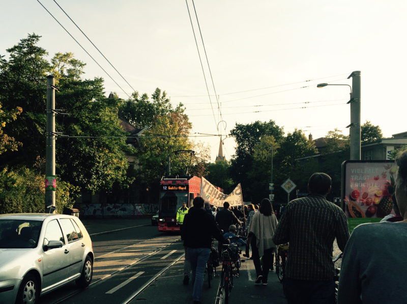 2. Fahrrad-Schibe-Demo am 22.9.2017 in Gohlis