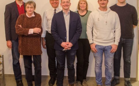 Der neue Vorstand beim Bürgerverein Gohlis e. V. (v.l.n.r.): Matthias Reichmuth, Ursula Hein, Michael Wagner, Hannes Meißner, Marianne Auth, Tino Bucksch und Willam Rambow.