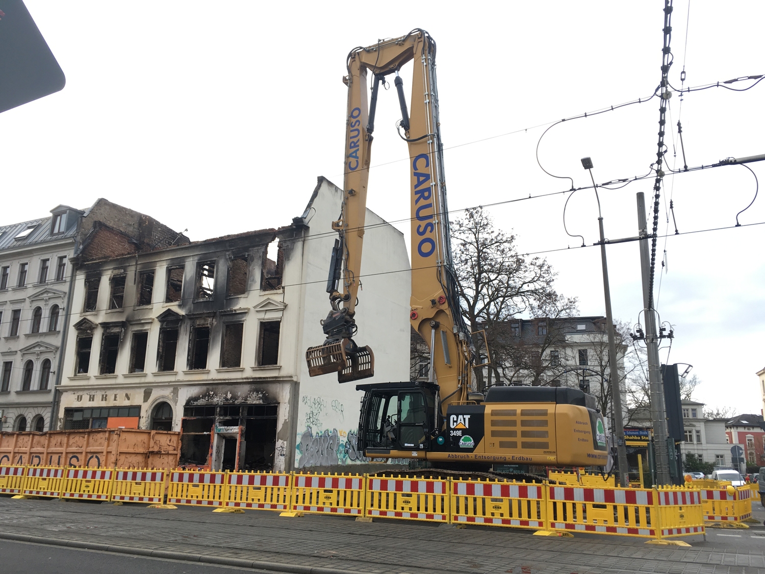 Keine Rettung – Abriss der Georg-Schumann-Straße 53 nach Feuer