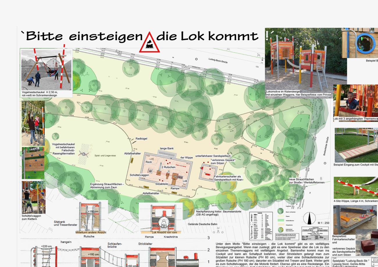 Spielplatz Ludwig-Beck-Straße // Die Lok kommt (doch noch)