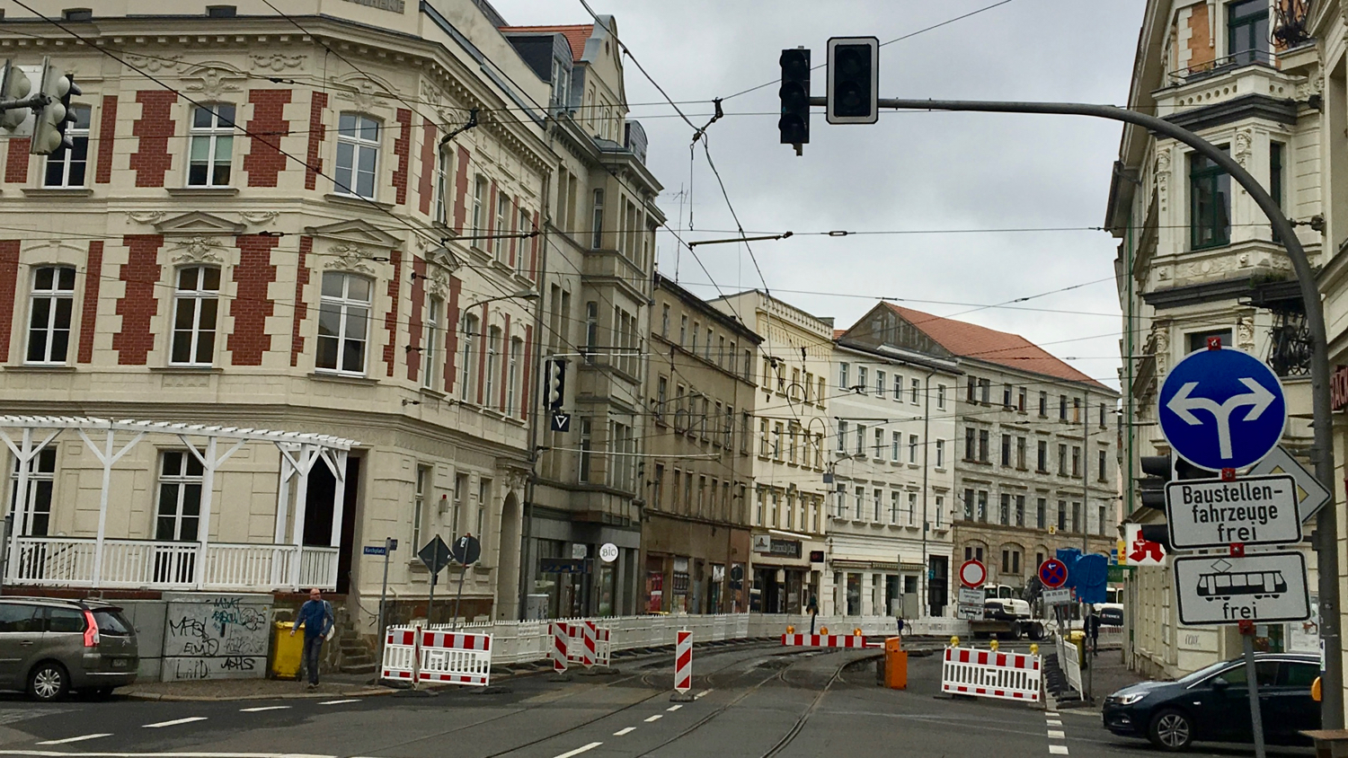 KIEZbaustelle im Gohliser Süden: Gohliser Straße bis ende April nur eingeschränkt nutzbar